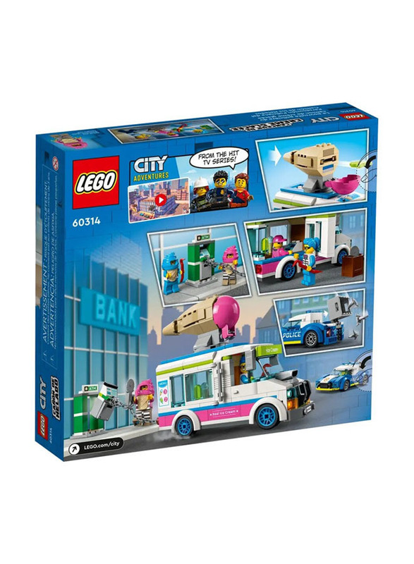 Lego City Ice Cream Truck Police Chase Building Set, 317 Pieces, Ages 5+, 60314, Multicolour