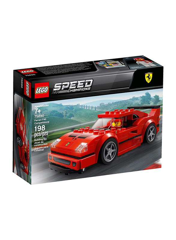 Lego 75890 Ferrari F40 Competition Model Building Set, 198 Pieces, Ages 7+