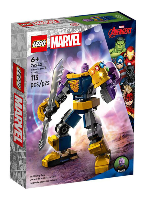 Lego 76242 Marvel Thanos Mech Armor Building Set, 113 Pieces, Ages 6+