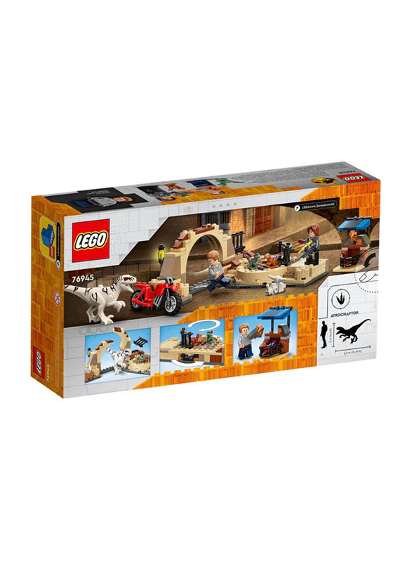 Lego 76945 Jurassic World Atrociraptor Dinosaur: Bike Chase Building Set, 169 Pieces, Ages 6+