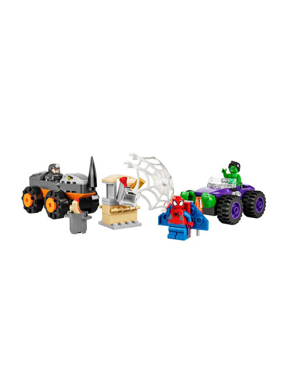 Lego 10782 Spider-Man Hulk vs. Rhino Truck Showdown Building Set, 110 Pieces, Ages 4+