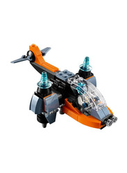 Lego Creator 3-in-1 Cyber Drone Building Set, 113 Pieces, Ages 6+, 31111, Multicolour