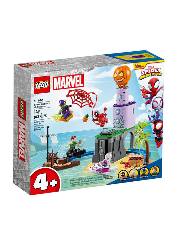 Lego 10790 Spider-Man Team Spidey at Green Goblin's Lighthouse Building Set, 149 Pieces, Ages 4+