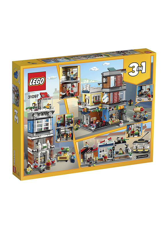Lego 31097 Townhouse Pet Shop & Cafe Model Building Set, 969 Pieces, Ages 9+