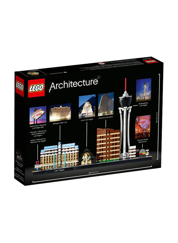 Lego Architecture Las Vegas Building Set, 501 Pieces, Ages 12+, 21047, Multicolour