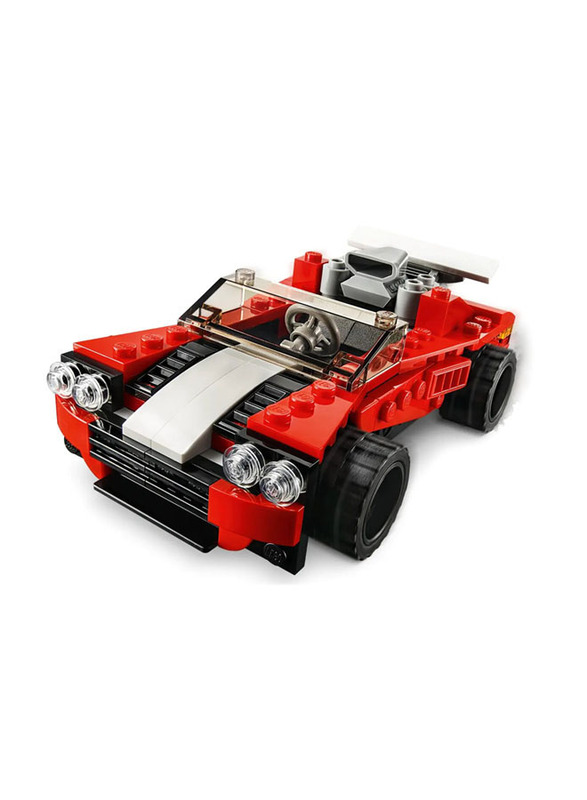 Lego Creator 3-in-1 Sports Car Building Set, 134 Pieces, Ages 6+, 31100, Multicolour