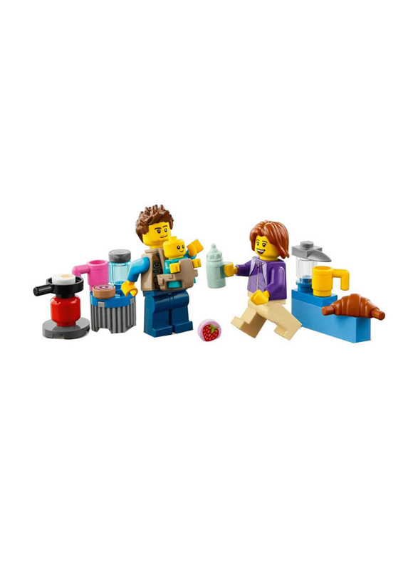 Lego City Holiday Camper Van Building Set, 190 Pieces, Ages 5+, 60283, Multicolour