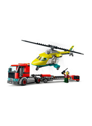 Lego City Rescue Helicopter Transport Building Set, 215 Pieces, Ages 5+, 60343, Multicolour