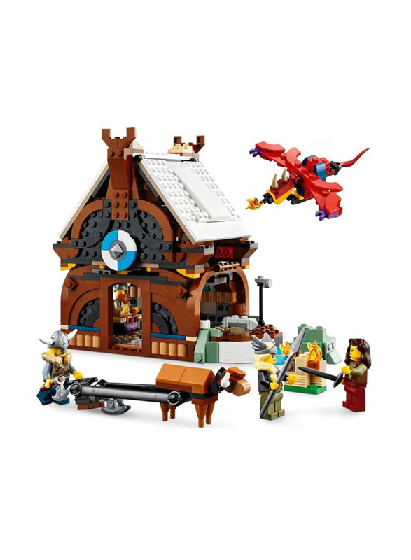 Lego Creator 3-in-1 Viking Ship and the Midgard Serpent Building Set, 1192 Pieces, Ages 9+, 31132, Multicolour