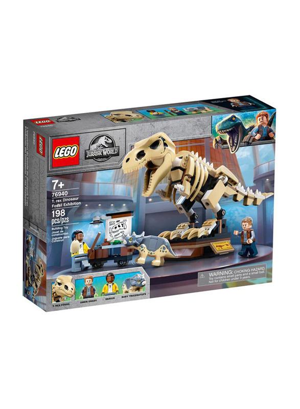 Lego 76940 Jurassic World T. rex Dinosaur Fossil Exhibition Building Set, 198 Pieces, Ages 7+