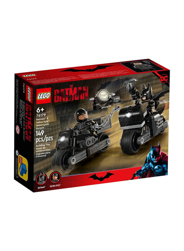 Lego DC Super Heroes Batman & Selina Kyle Motorcycle Pursuit Building Set, 149 Pieces, Ages 6+, 76179, Multicolour