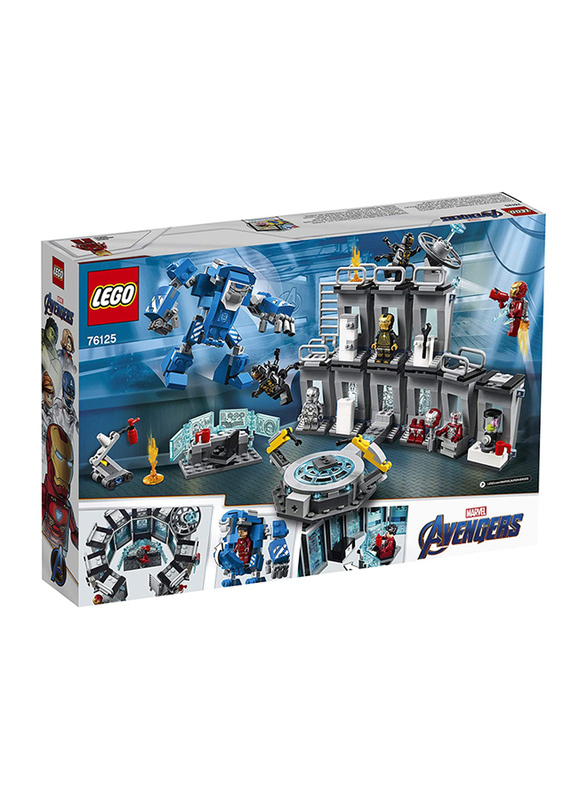 Lego 76125 Iron Man Hall of Armour Avengers Endgame Model Building Set, 76125 524 Pieces, Ages 7+