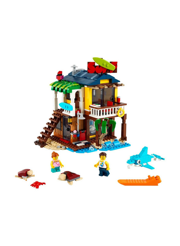 Lego Creator 3-in-1 Surfer Beach House Building Set, 564 Pieces, Ages 8+, 31118, Multicolour