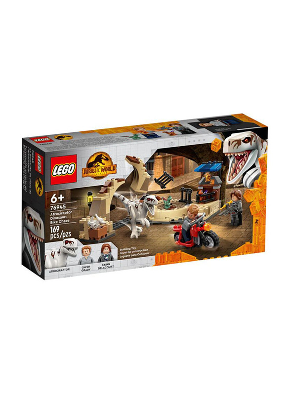 Lego 76945 Jurassic World Atrociraptor Dinosaur: Bike Chase Building Set, 169 Pieces, Ages 6+