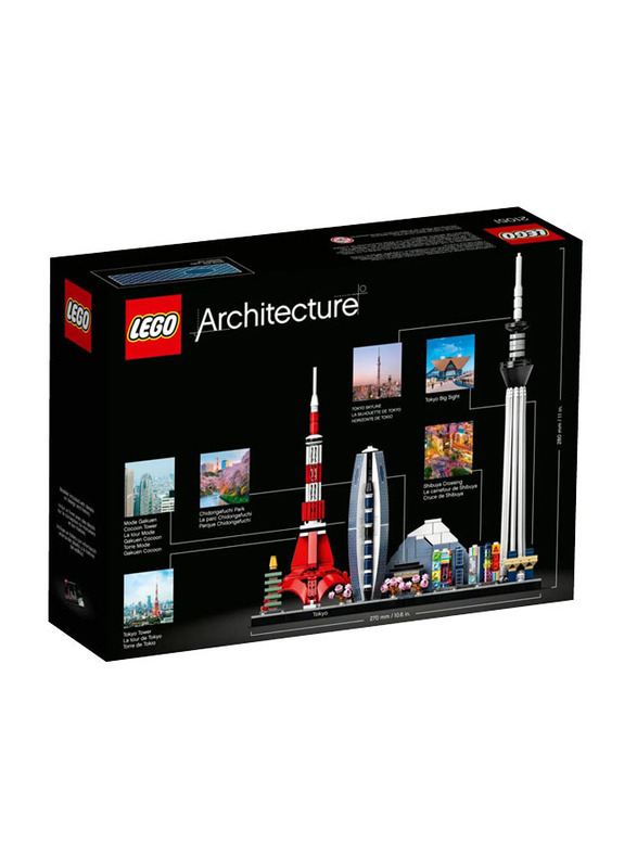 Lego Architecture Tokyo Building Set, 547 Pieces, Ages 16+, 21051, Multicolour
