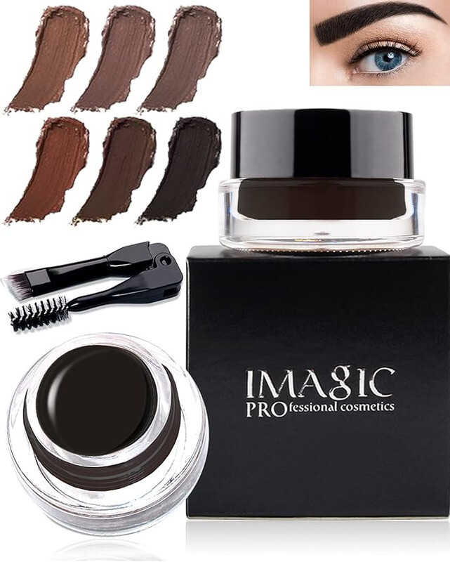 IMAGIC 6 Color Eyebrow Gel Kit with 2 in 1 Brush  Waterproof Long Lasting Brow Gel for Perfectly Defined Brows (Soft Brown)