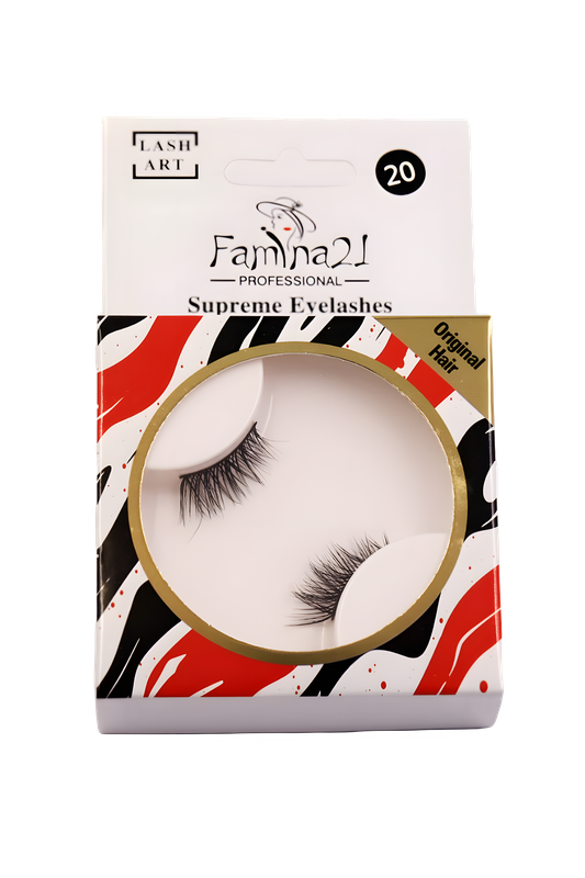 Famina21 Supreme Eyelashes - 20 Models, Natural and Lightweight, Reusable False Eyelashes (FM20)