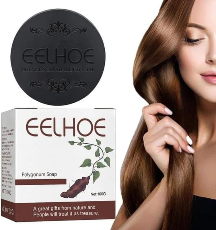 Eelhoe Black and Thick Hair Polygonum Multiflorum Shampoo Soap Bar, 100g