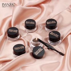 IMAGIC 6 Color Eyebrow Gel Kit with 2 in 1 Brush  Waterproof Long Lasting Brow Gel for Perfectly Defined Brows (Ebony)