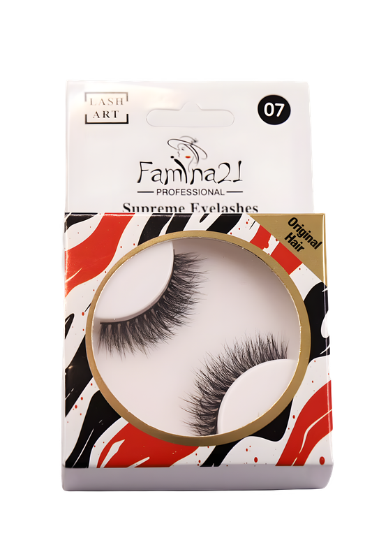 Famina21 Supreme Eyelashes - 20 Models, Natural and Lightweight, Reusable False Eyelashes (FM07)