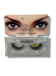 Famina21 Natural 6D/5D Mink Hair Eyelashes, (A), (A22), Black