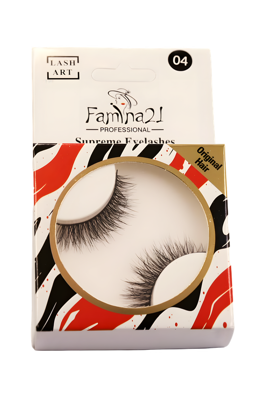 Famina21 Supreme Eyelashes - 20 Models, Natural and Lightweight, Reusable False Eyelashes (FM04)