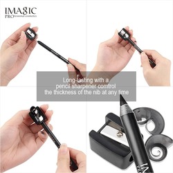 IMAGIC Waterproof Gel Eyeliner Pen  No Smudge Long Lasting HighPrecision Eye Makeup  Black