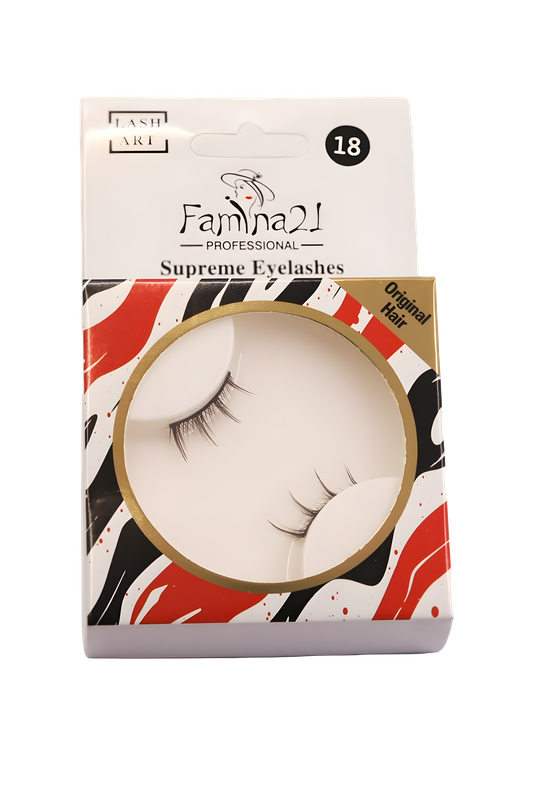 Famina21 Supreme Eyelashes - 20 Models, Natural and Lightweight, Reusable False Eyelashes (FM18)