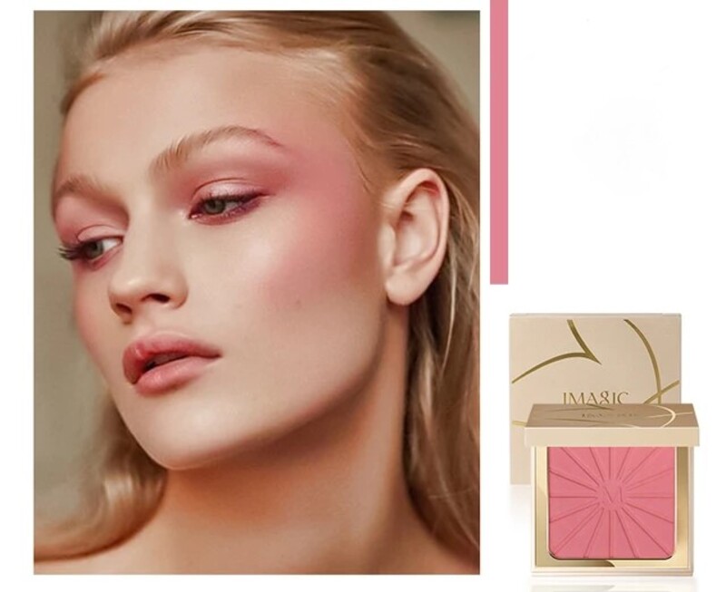 IMAGIC Radiant Highlighter & Blusher Palette  Illuminate & Add a Natural Flush  Buildable Blendable Glow for All Skin Tones (B3 PETAL PINK 8.8gm)