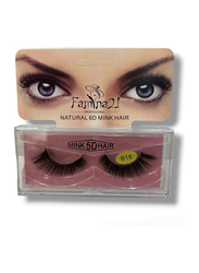 Famina21 Natural 6D/5D Mink Hair Eyelashes, (B), (B18), Black