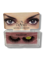 Famina21 Natural 6D/5D Mink Hair Eyelashes, B3, Black