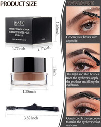 IMAGIC 6 Color Eyebrow Gel Kit with 2 in 1 Brush  Waterproof Long Lasting Brow Gel for Perfectly Defined Brows (Ebony)