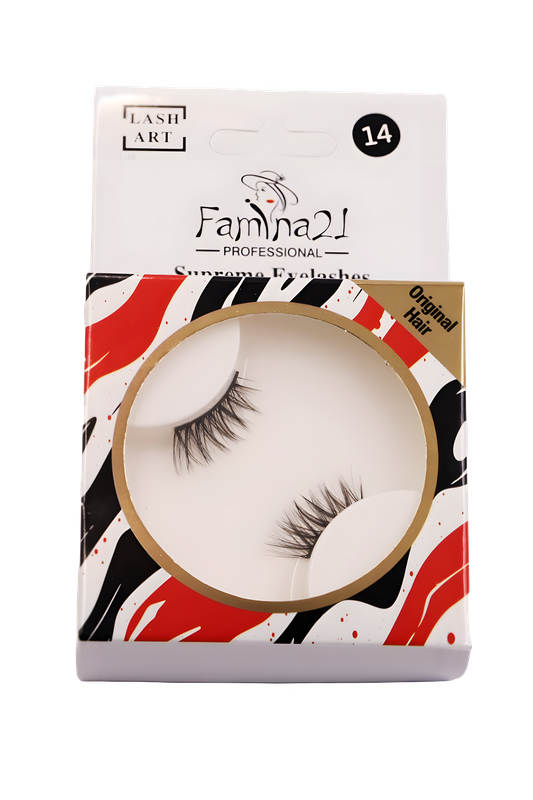 Famina21 Supreme Eyelashes - 20 Models, Natural and Lightweight, Reusable False Eyelashes (FM14)