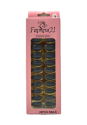 Fake Nails, Famina21 Premium Nails, 24 Pcs With Glue Sticker (15)