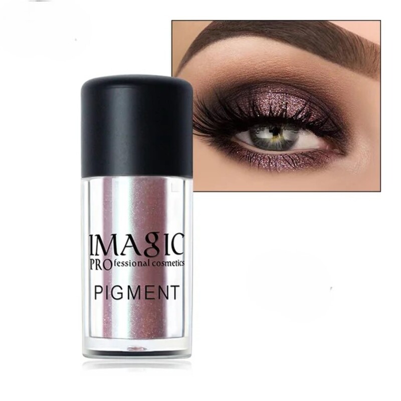 IMAGIC Metallic Pigment Glitter Eyeshadow Palette  9 Vibrant Colors  High-Shine  Long Lasting Sparkle for Bold Eye Makeup (P7 Amaze)