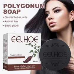 Eelhoe Black and Thick Hair Polygonum Multiflorum Shampoo Soap Bar, 100g