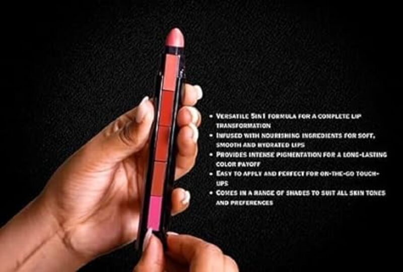 5 in 1 Matte Lipstick, Waterproof and Long Lasting, 7.5g, 2 pcs, 2color