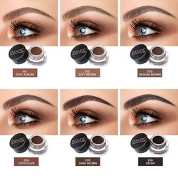 IMAGIC 6 Color Eyebrow Gel Kit with 2 in 1 Brush  Waterproof Long Lasting Brow Gel for Perfectly Defined Brows (Ebony)