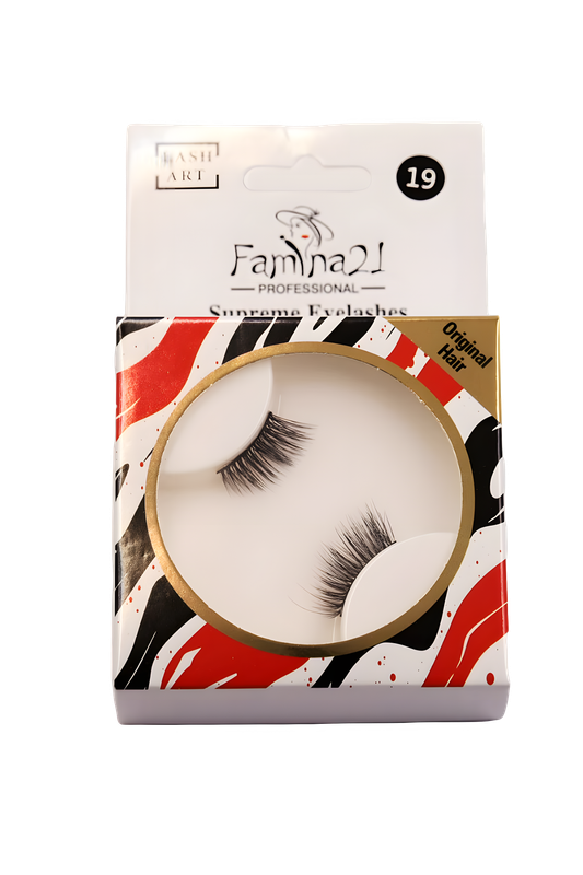 Famina21 Supreme Eyelashes - 20 Models, Natural and Lightweight, Reusable False Eyelashes (FM19)