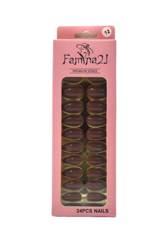Fake Nails, Famina21 Premium Nails, 24 Pcs With Glue Sticker (12)
