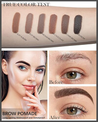 IMAGIC 6 Color Eyebrow Gel Kit with 2 in 1 Brush  Waterproof Long Lasting Brow Gel for Perfectly Defined Brows (Ebony)