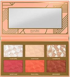 IMAGIC 6 Shades Face Palette  Customizable Contour Highlighter & Blusher Kit  Create a Radiant Glowing Complexion