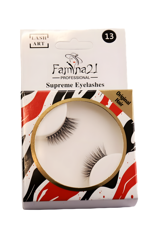 Famina21 Supreme Eyelashes - 20 Models, Natural and Lightweight, Reusable False Eyelashes (FM13)