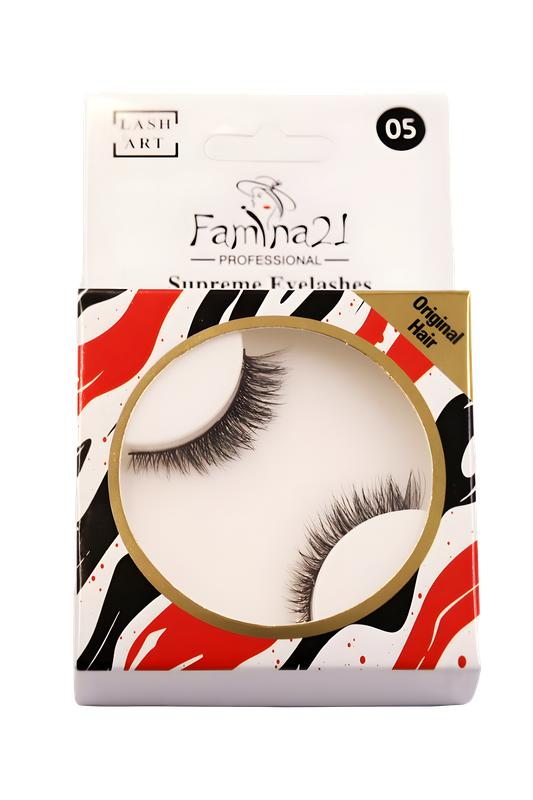 Famina21 Supreme Eyelashes - 20 Models, Natural and Lightweight, Reusable False Eyelashes (FM05)