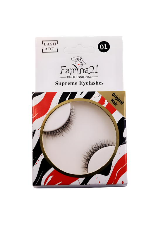 Famina21 Supreme Eyelashes - 20 Models, Natural and Lightweight, Reusable False Eyelashes (FM01)