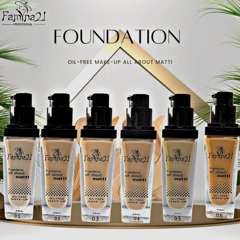 Famina21 Matte Foundation - 06 Shades (06)