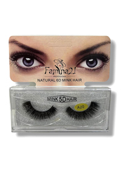 Famina21 Natural 6D/5D Mink Hair Eyelashes, (A), (A20), Black