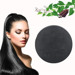 Black & Thick Hair Fallopia Multiflora Shampoo Bar, Black