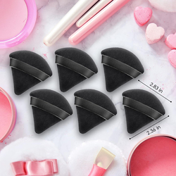 Triangle Makeup Puff, 6 Pieces, Black