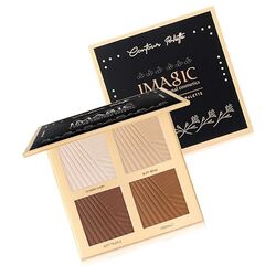 IMAGIC 4 Color Contour Powder Palette  Sculpt Define & Highlight  Buildable Matte Finish for All Skin Tones